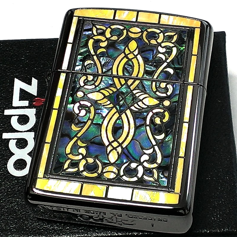 ZIPPO ライター アーマー シェル ヘリテージ 天然貝象嵌 重厚 ジッポ 