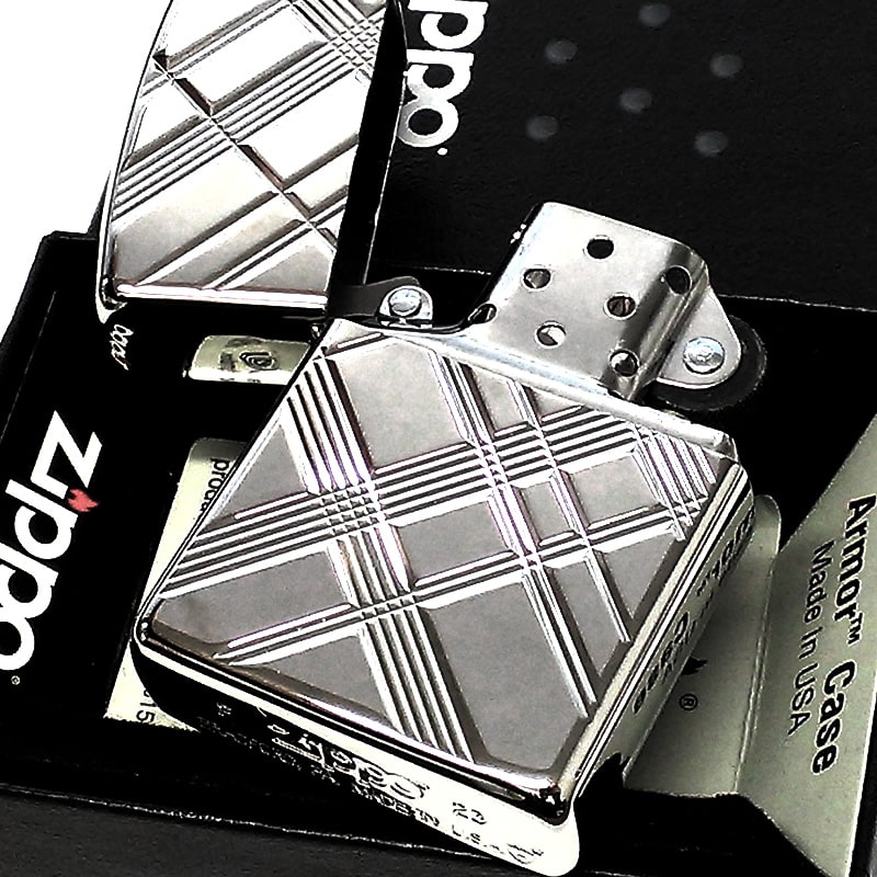 ZIPPO ライター 限定100個生産 ジッポ アーマー ダイヤモンドX V刃彫刻