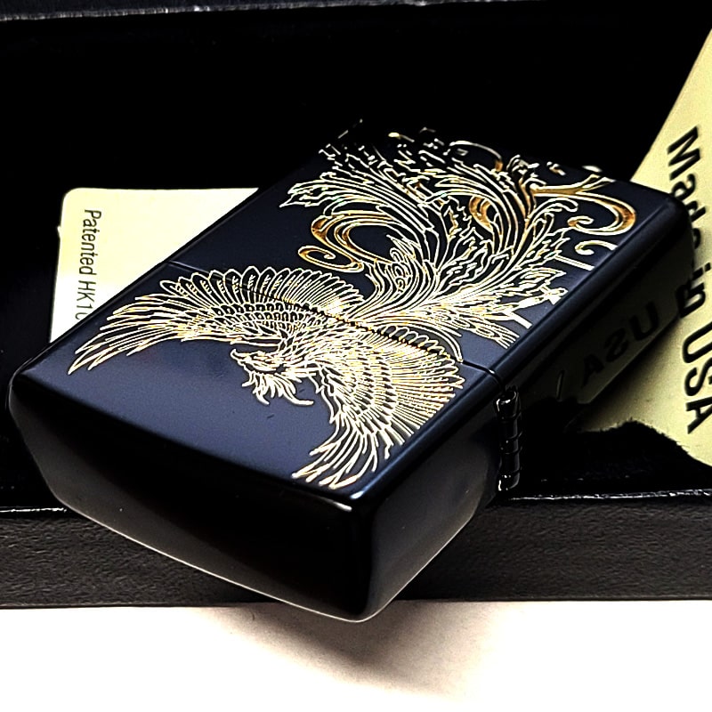 【人気商品】ZIPPO(ジッポー) ライター 二面鳳凰 黒金 金差し 二面連続加 Amazon.co.jp: ZIPPO(ジッポー) ライター 二面鳳凰 黒金 金差し 二面