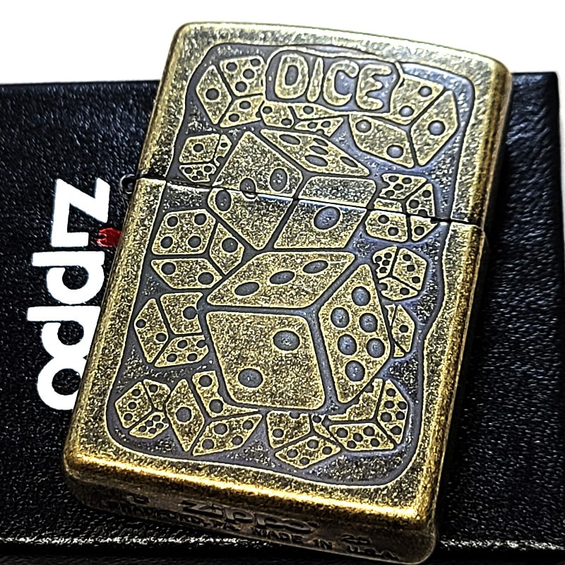アンティーク 金属製 盃 星型意匠 銘入り レトロ ZIPPO（ジッポー） アンティークダイス サイコロ おしゃれ ジッポ