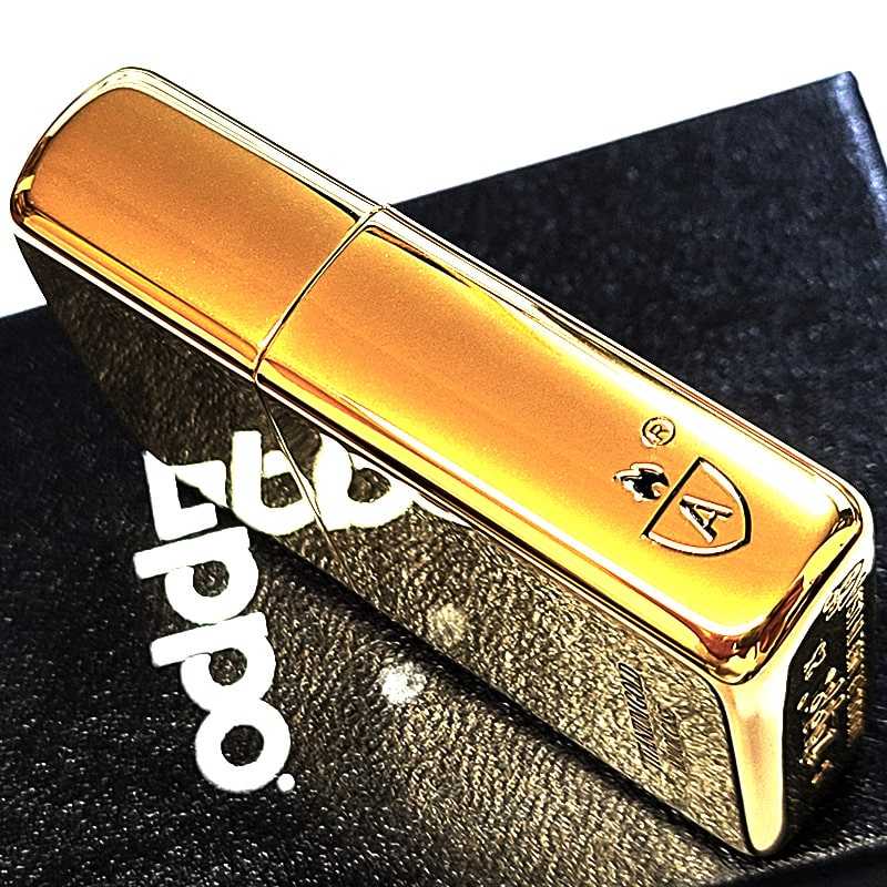ZIPPO（ジッポー） ライター アーマー ロゴ ゴールド チタン加工 金
