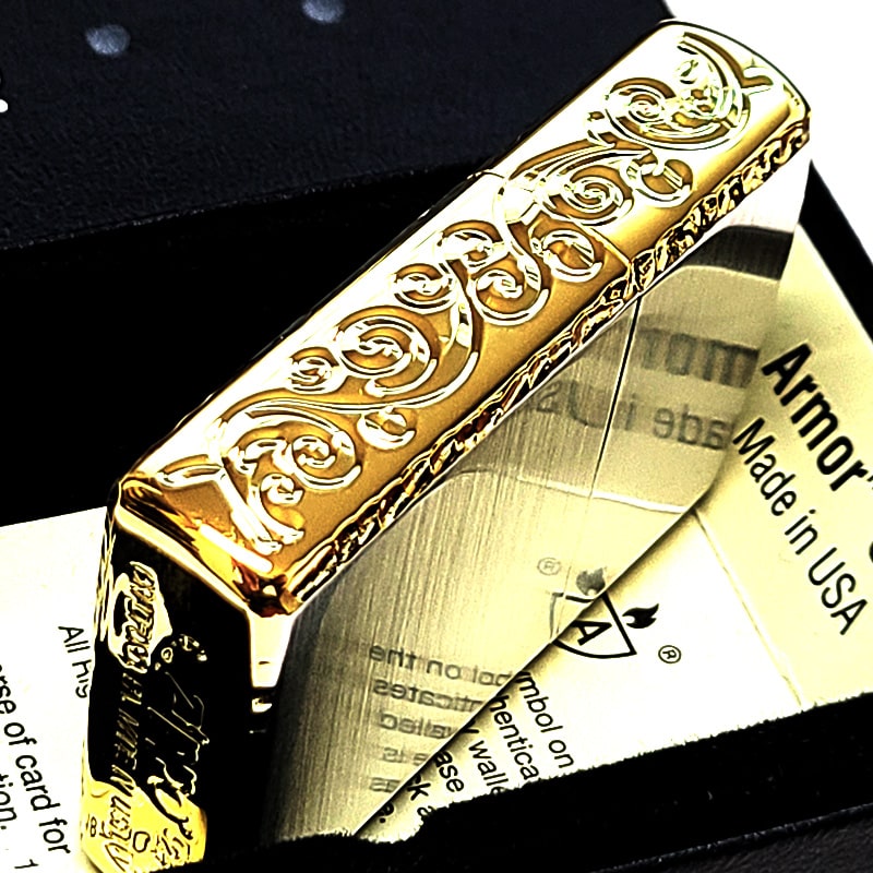 ZIPPO（ジッポー） アーマー 限定 3面彫刻 アラベスク シルバー