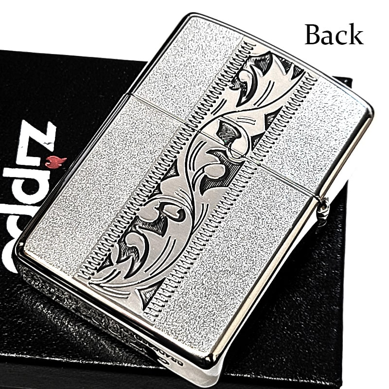 両面クロス アラベスク Zippo 特注モデル 全面加工 Zippo ジッポー アーマー アラベスク 唐草 コーナーリューター