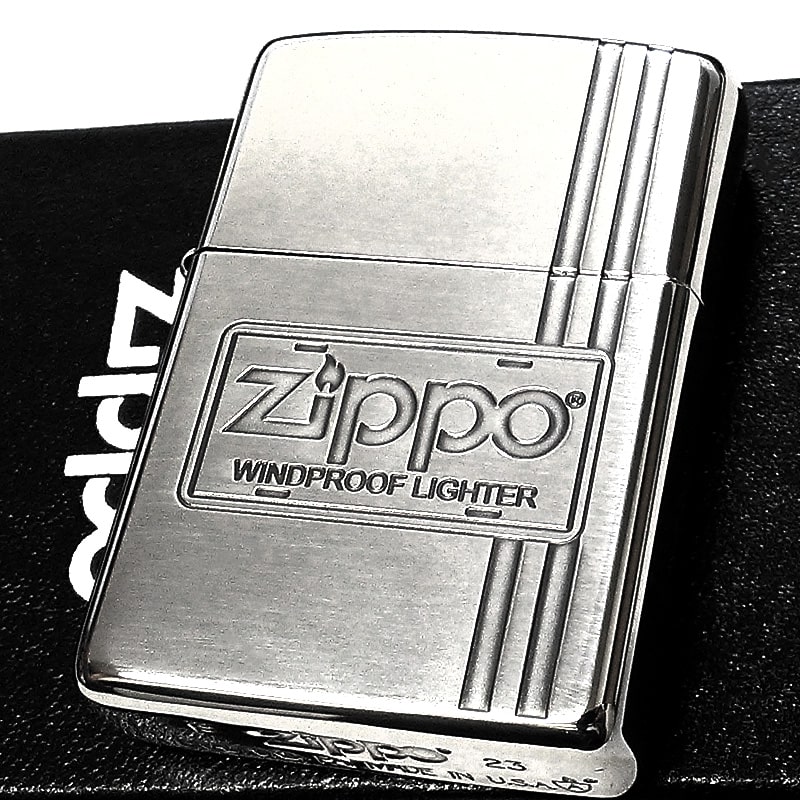 ZIPPO（ジッポー） アーマー ジッポ ライター プレート柄 縦ライン