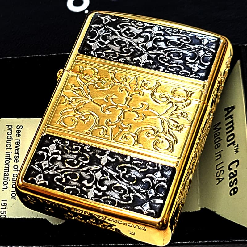 ZIPPO（ジッポー） アーマー 5面細密加工 アラベスク 彫刻 ジッポ