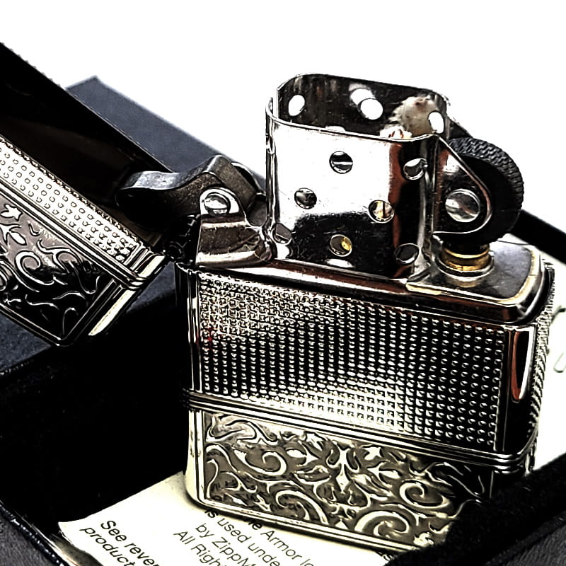 ZIPPO（ジッポー） アーマーアラベスク シルバー ジッポ ライター 彫刻