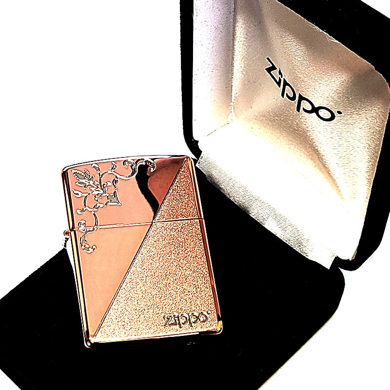 186000 現状品 ZIPPO ジッポー オイルライター アラベスク ピンク アーマー 両面加工 [250617HM150020] hayamipro_1201s850