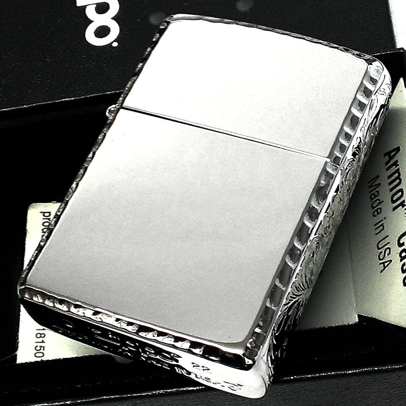 新規購入 ZIPPO ライター サイド ジッポ 鏡面プラチナシルバー アーマー その他