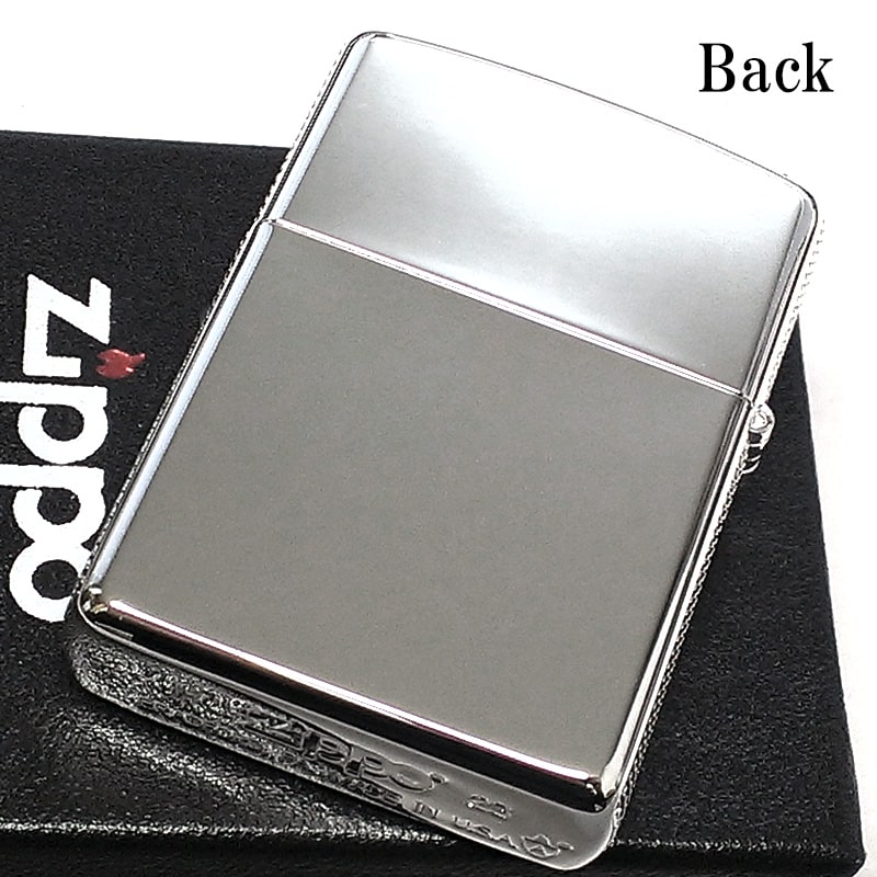 ZIPPO ライター アーマー 限定 3面細密加工 側面ドット＆ロゴ シルバー 