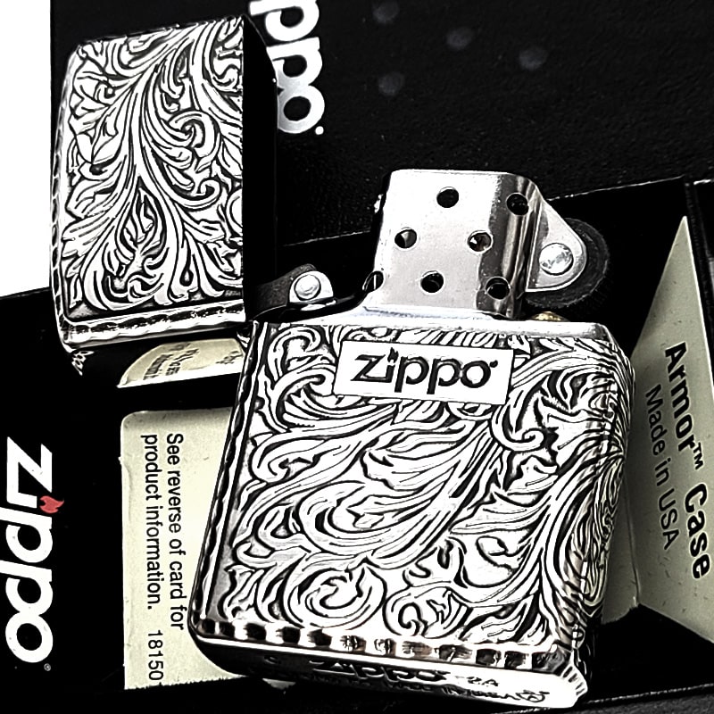 ZIPPO（ジッポー） アーマーアラベスク シルバー ジッポ ライター 彫刻