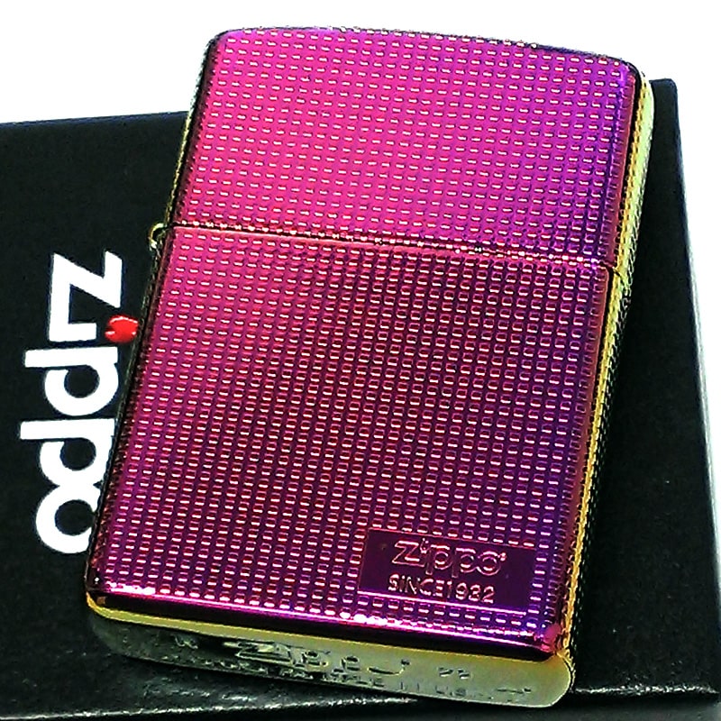 ZIPPOライター アーマー 5面細密加工 オーロラ チタン加工 ジッポ 