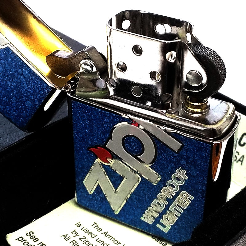 ZIPPO（ジッポー） アーマー ロゴデザイン ジッポ 青 Zippo Logo 両面