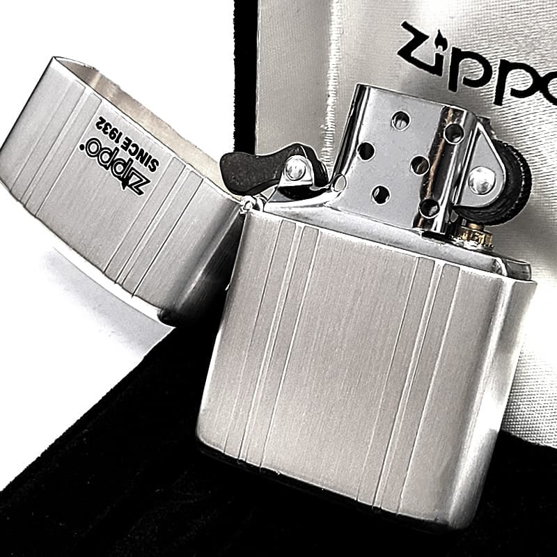 ZIPPO（ジッポー） アーマー 限定 ジッポ ダブルストライプ シルバー
