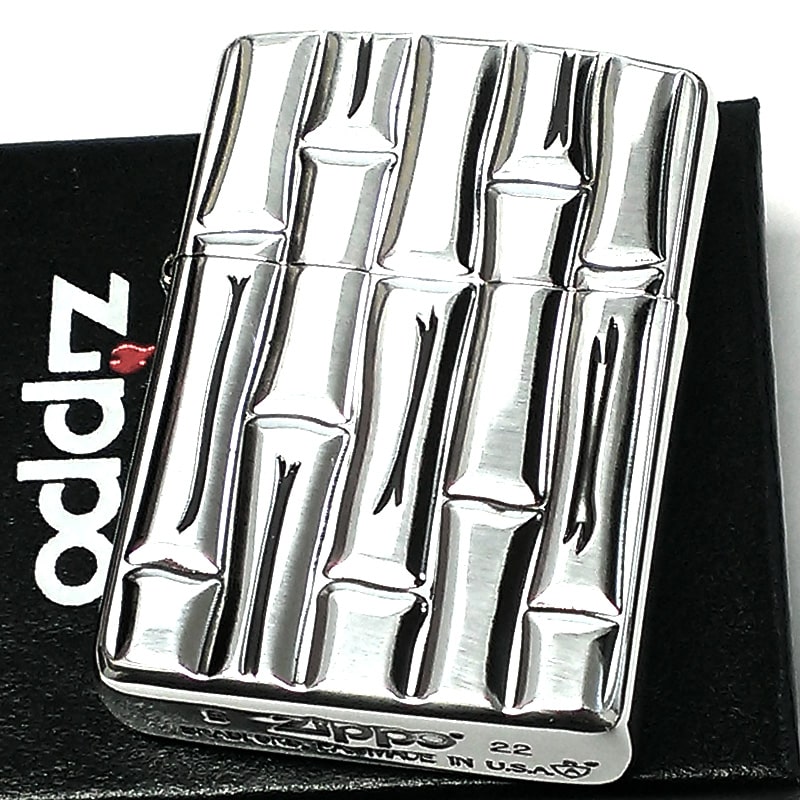 ZIPPO アーマー ジッポ ライター 深彫り彫刻 シルバー 燻し仕上げ