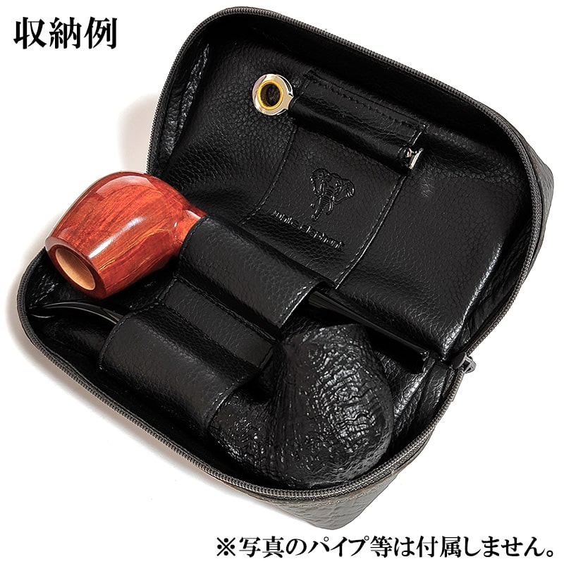 パイプポーチ 喫煙具 2本用 本革 White elephant ホワイトエレファント