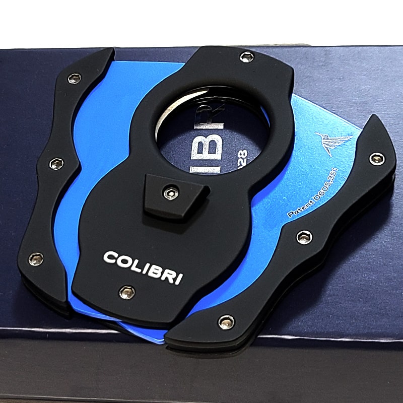 シガーカッター 葉巻用 Colibri 喫煙具 黒青 コリブリ 葉巻カッター