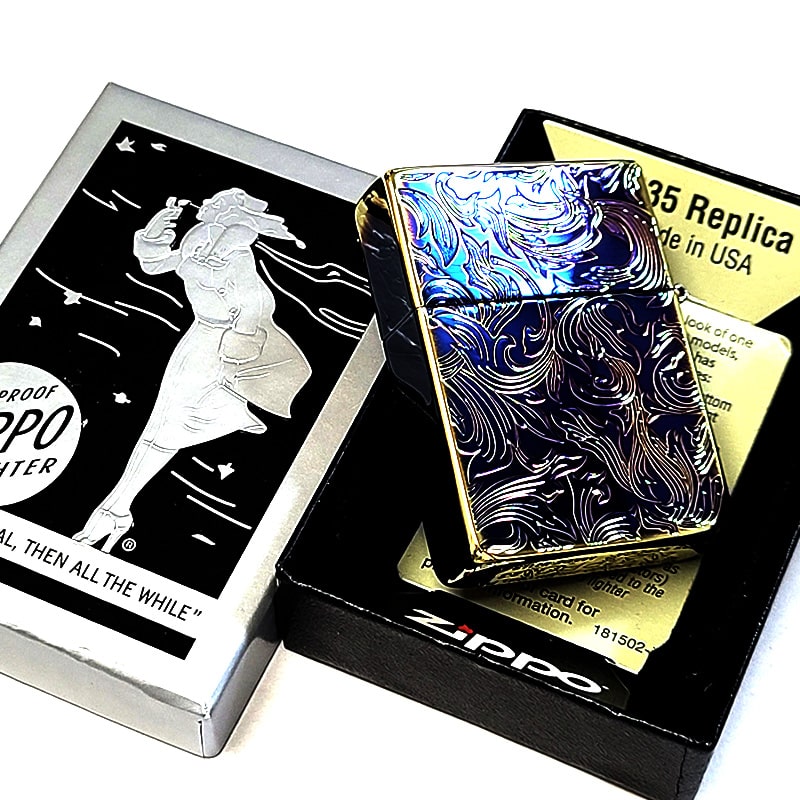 ZIPPO（ジッポー） ライター 1935 復刻レプリカ アラベスク かっこいい 