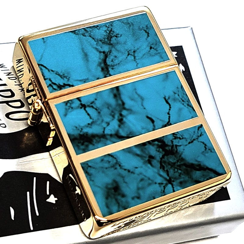 Zippo 1935 Replica ターコイズ付き　手彫り　唐草 Zippo 1935 Replica ターコイズ付き手彫り唐草