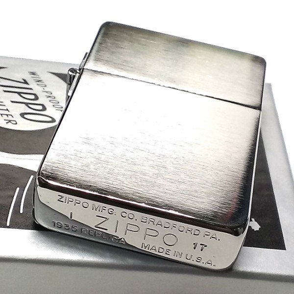 レプリカ ZIPPO ライター ジッポ 1935 復刻レプリカ シルバーサテン