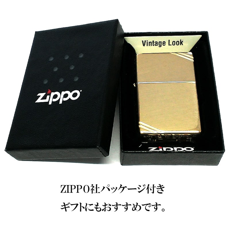 ZIPPO ライター 1937レプリカ ゴールド ジッポ フラットトップ ブラス