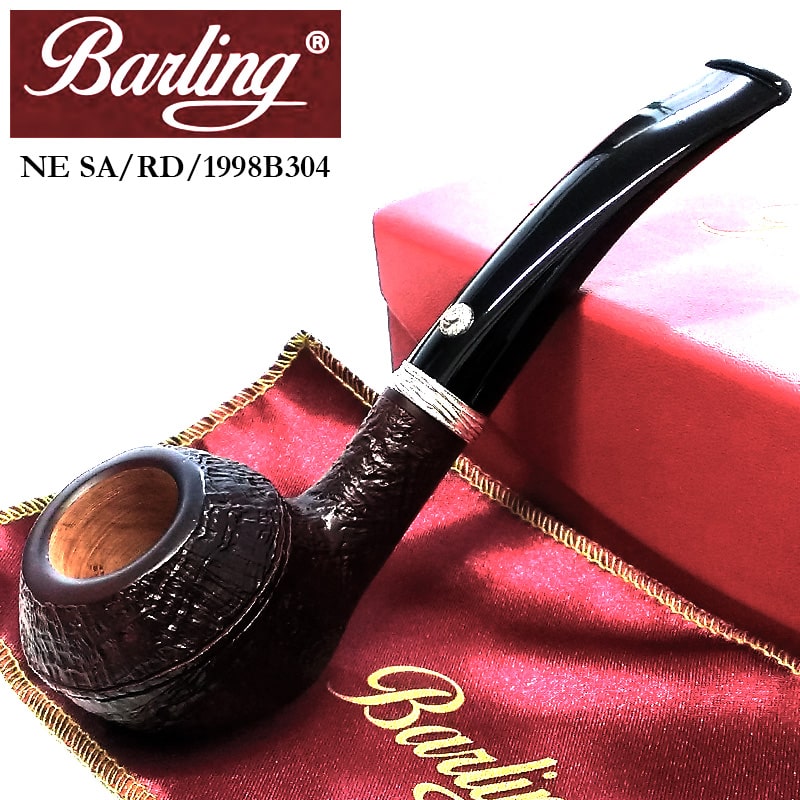 パイプ Barling バーリング ネルソン サンドブラスト 喫煙具 スターリングシルバー NELSON SA/RD 1819 純銀 ライオン 9mm :1998B304:Zippoタバコケース喫煙具のハヤミ