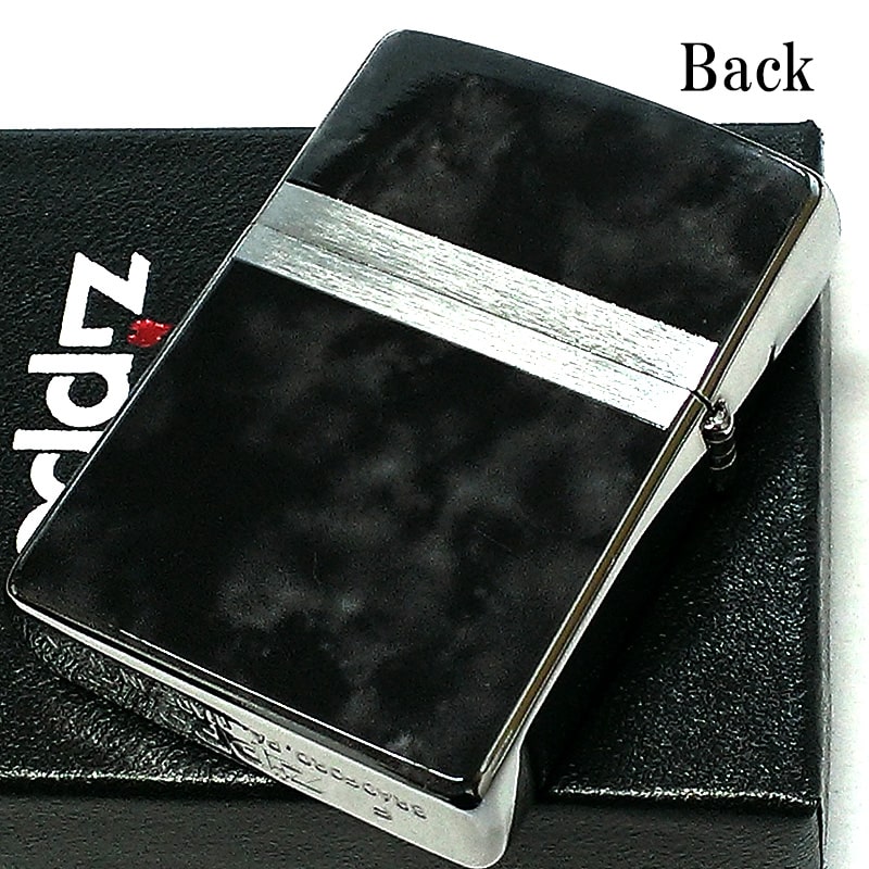 ZIPPO ブラック マーブル ライター ジッポ おしゃれ 彫刻 ロゴ