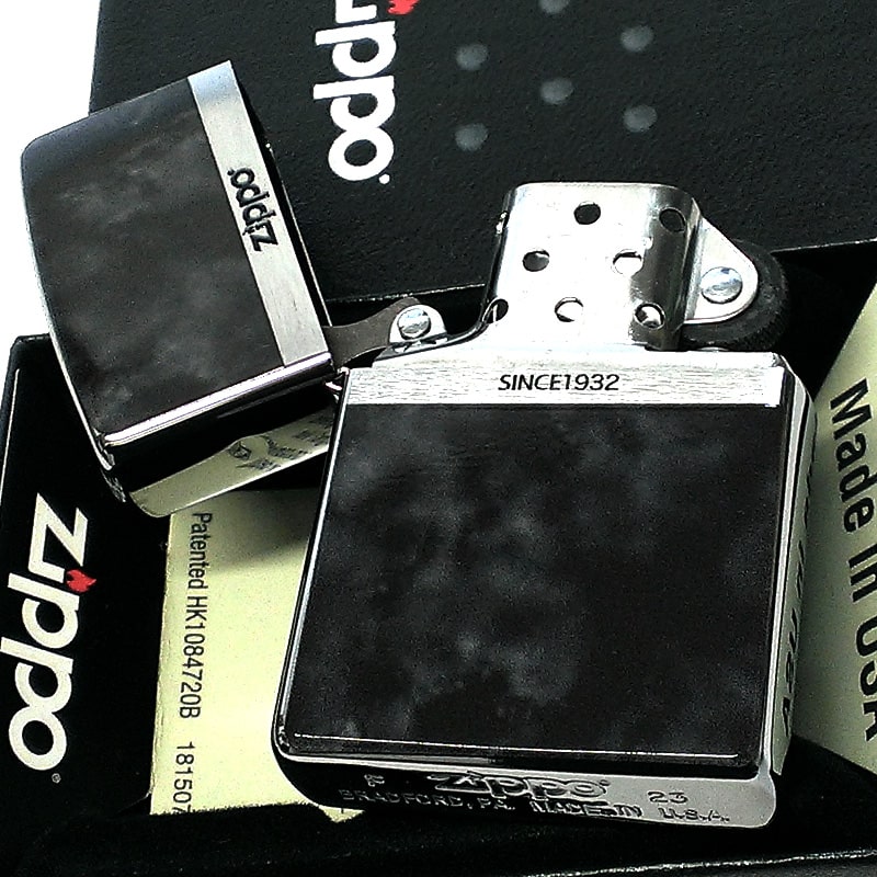 ZIPPO ライター マーブル デザイン ブラックアイス ジッポ