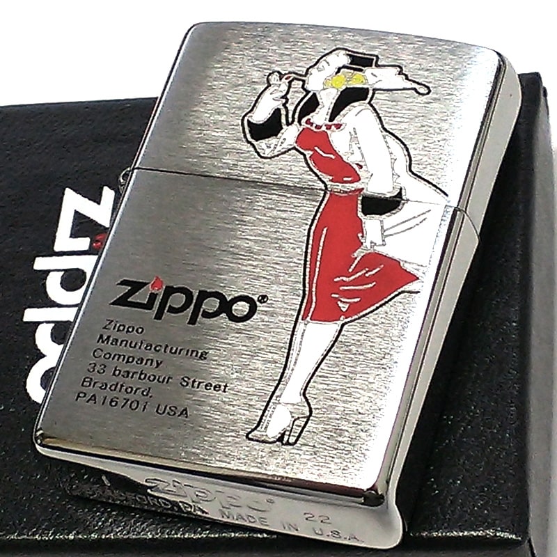 【名入れ無料】 ZIPPO アンティーク レッド ロゴ ジッポ ウィンディー ライター その他