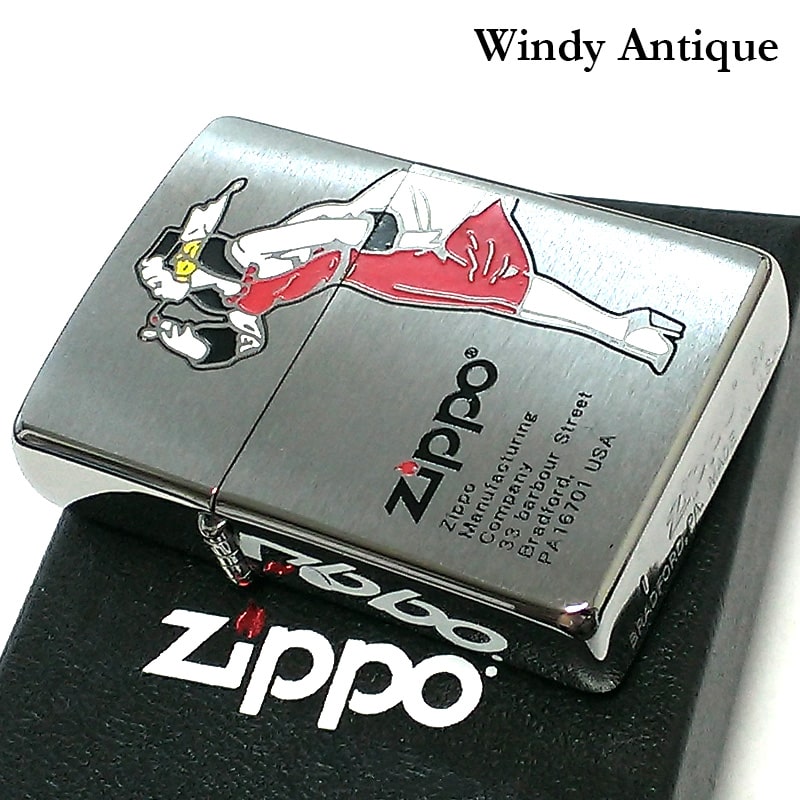 ZIPPO ライター ウィンディー ジッポ ロゴ レッド アンティーク