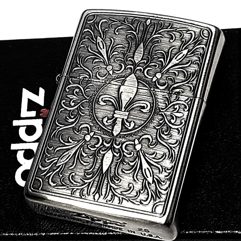 ZIPPO（ジッポー） ライター リリークラシック ユリ 彫刻 ジッポ
