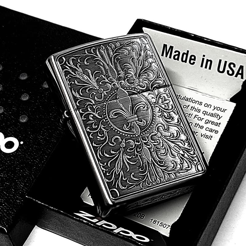ZIPPO（ジッポー） ライター リリークラシック ユリ 彫刻 ジッポ