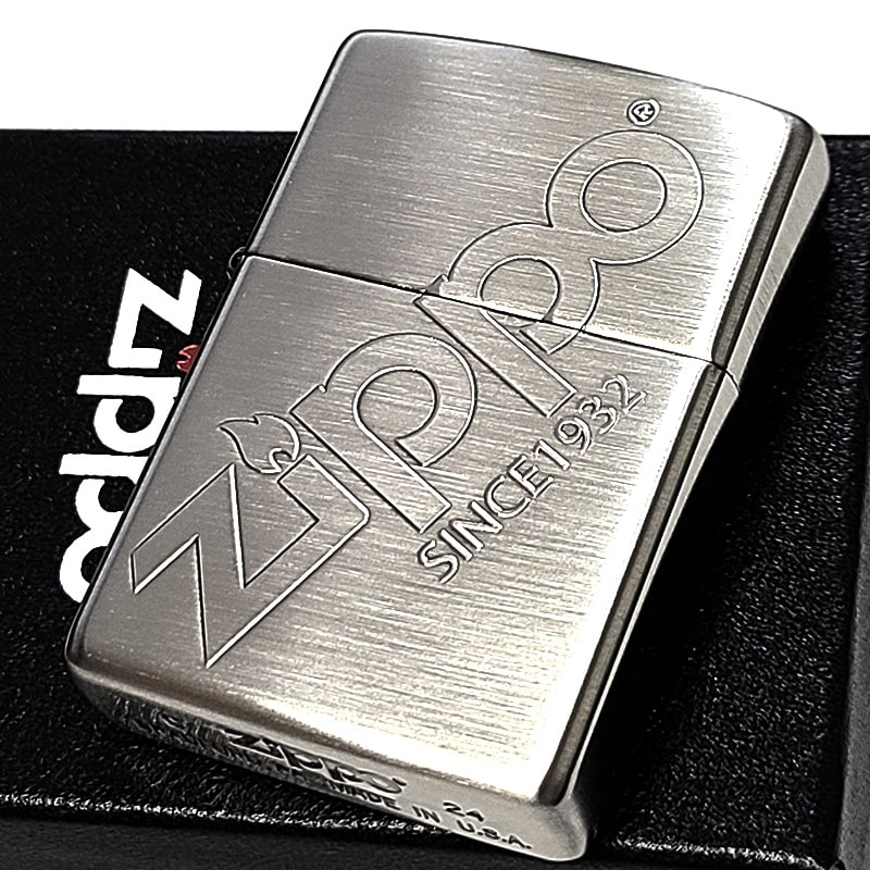 ZIPPO（ジッポー） ライター ロゴ 銀古美 アンティークニッケル ジッポ