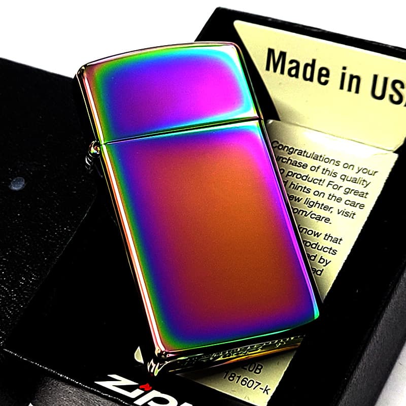 ZIPPO（ジッポー） スリム ジッポ ライター スペクトラム 鏡面 虹色