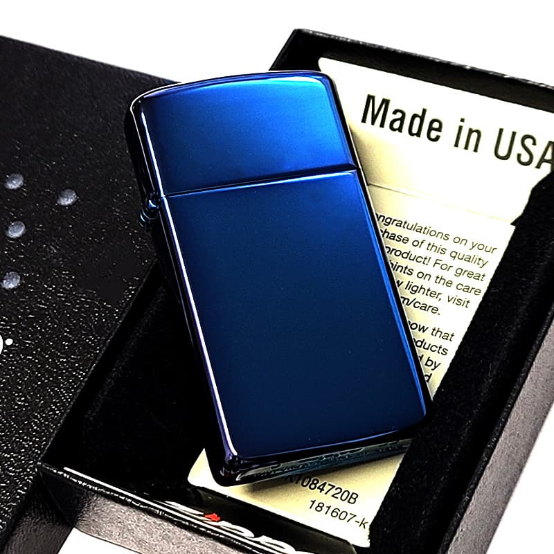 ZIPPO（ジッポー） ライター スリム 鏡面サファイヤブルー ジッポ 