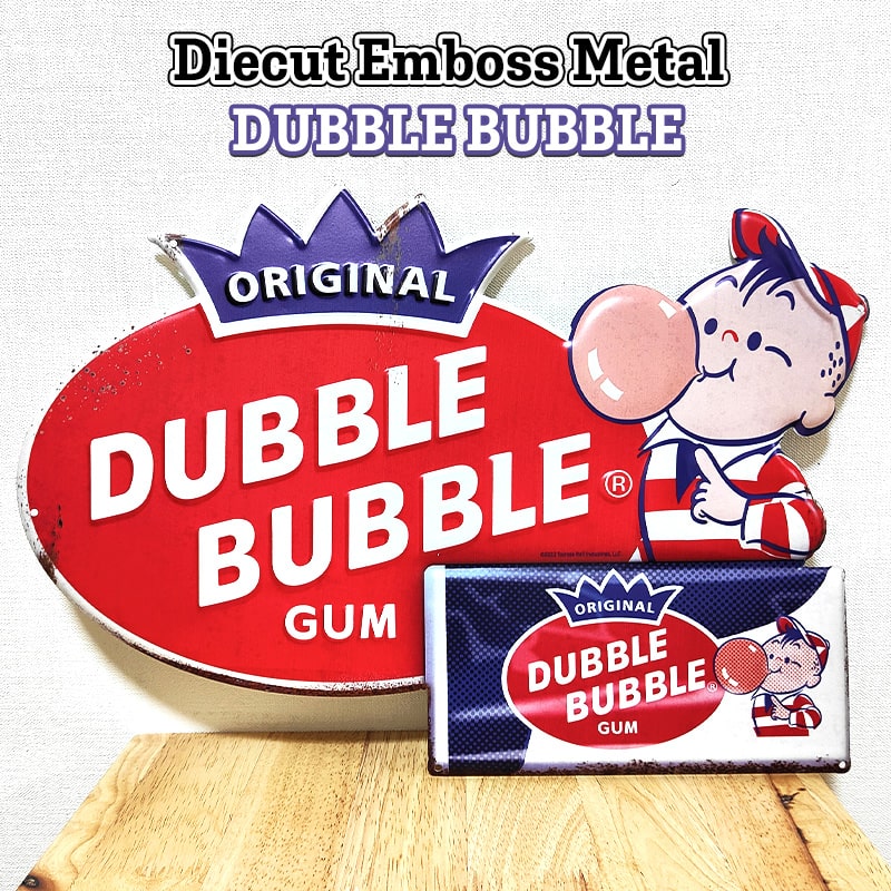 ブリキ看板 ダブルバブル エンボスメタルサイン DUBBLE BUBBLE