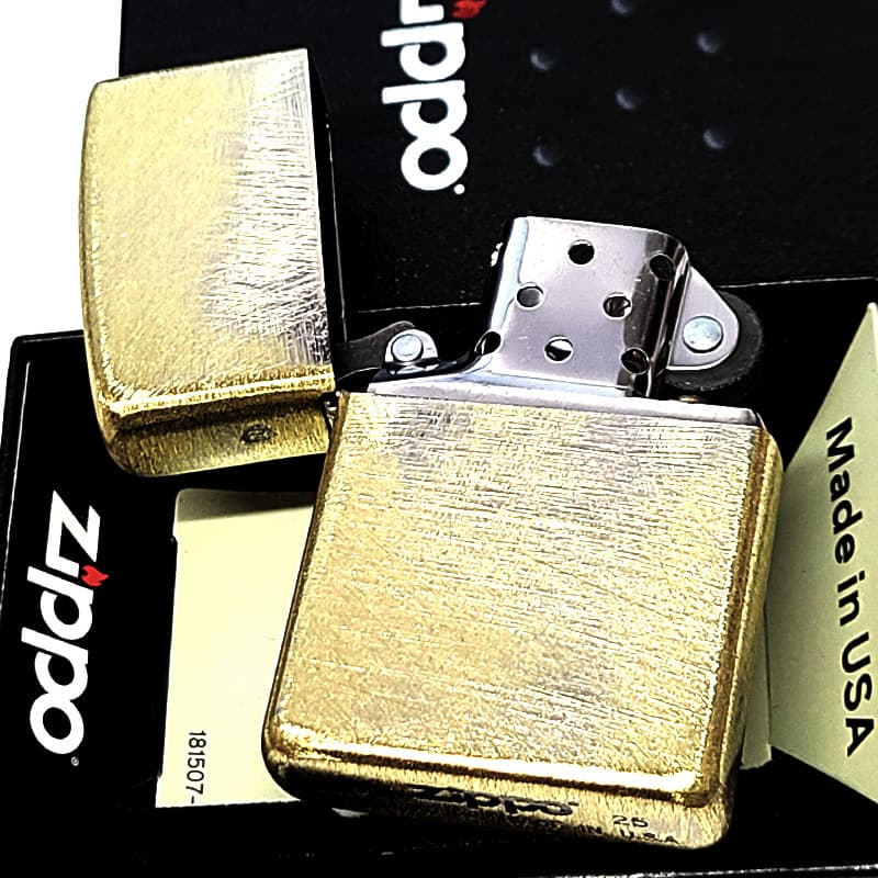 ZIPPO（ジッポー） ライター アンティークゴールド ブラス ユーズド