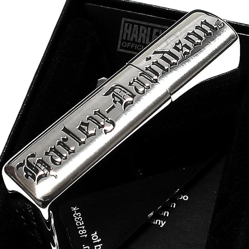 ZIPPO ハーレー ダビッドソン スカル シルバー サイド彫刻 ロゴ ZIPPO ハーレー ダビッドソン スカル シルバー サイド彫刻 ロゴ