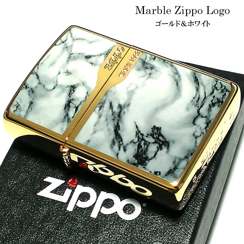 ジッポ ライター ロゴ＆大理石 Logo Marble ZIPPO 彫刻 両面加工