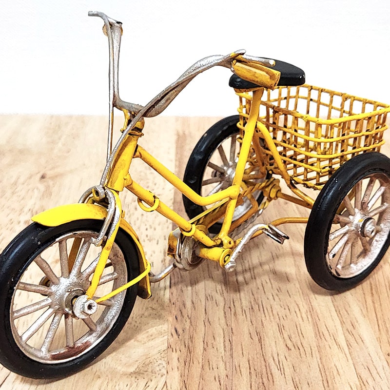 自転車 置物 Good Old Tricycle オブジェ イエロー ブリキ グッドオールド トライシクル ヴィンテージカー レトロ アンティーク  インテリア