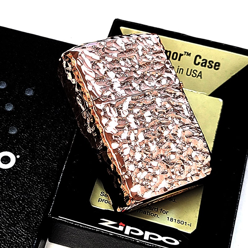 ZIPPO（ジッポー） ライター 5面加工 ハンマートーン おしゃれ ピンク