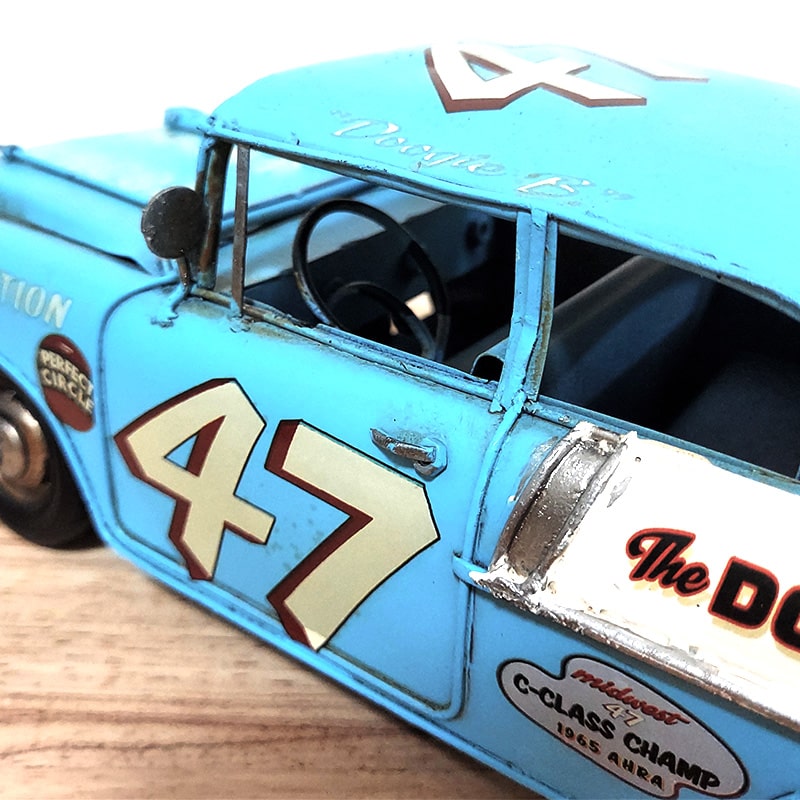 ビンテージカー 車 アンティーク ブリキ 置物 ブルー レトロ かっこいい 新品 アメリカン レトロ オブジェ ビンテージカー アンティーク