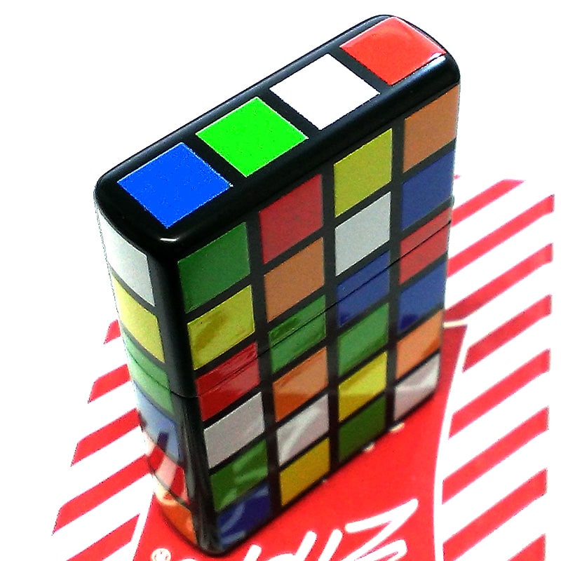 ZIPPO ライター 可愛い 1937レプリカ キューブ柄 ジッポ 5面加工