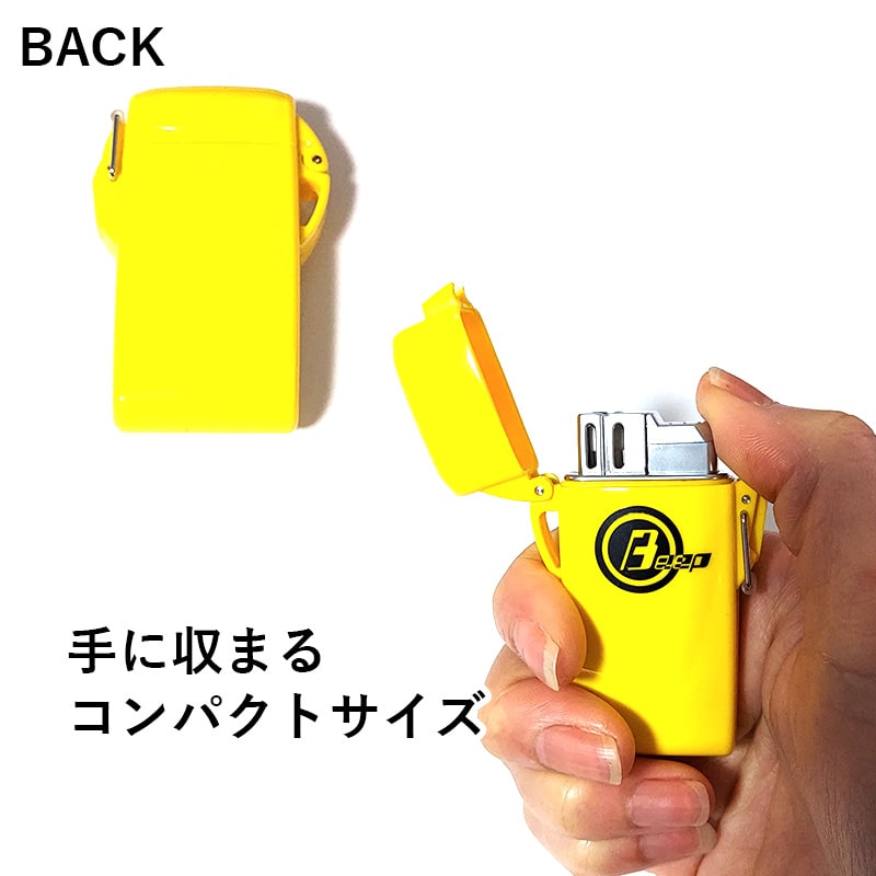 ガスライター BEEP9 アウトドア ターボ イエロー ビープナイン 屋外 かっこいい コンパクト 喫煙具｜hayamipro｜02
