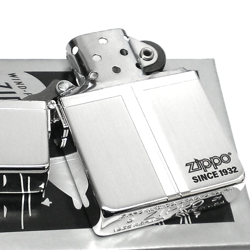 レプリカ ZIPPO 1935 復刻レプリカ ダブルライン シルバー