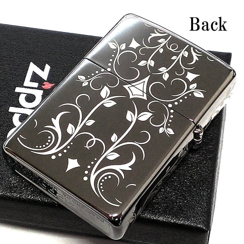 ZIPPO（ジッポー） ライターアラベスク ブラックアイス 5面レーザー