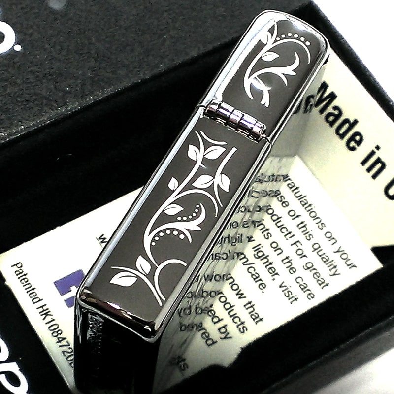 ZIPPO（ジッポー） ライターアラベスク ブラックアイス 5面レーザー