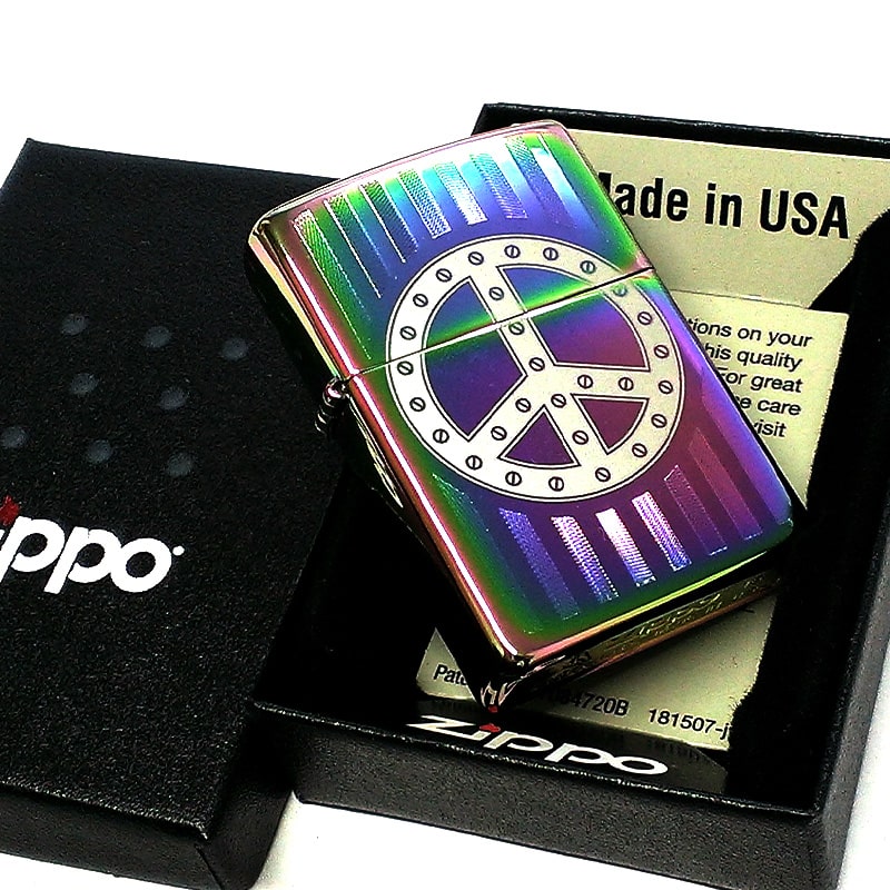 ZIPPO ジッポライター PEACE ピース ZIPPO（ジッポー） ライター ピースサイン スペクトラム ジッポ ピース