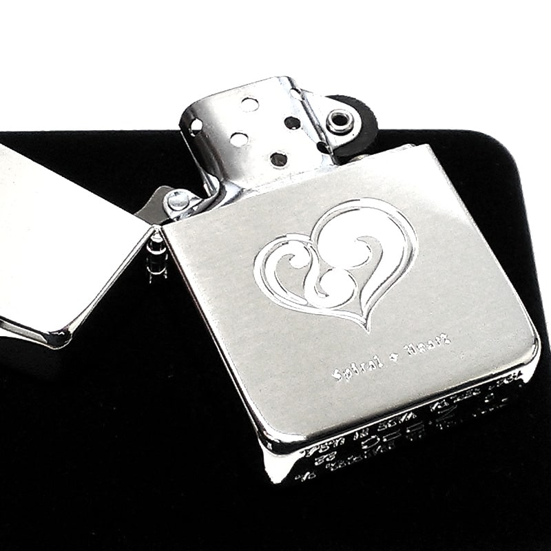 ZIPPO 限定77個 ジッポ ライター 1941スパイラルハート ビッグハート シルバー 銀 シリアルNo かわいい