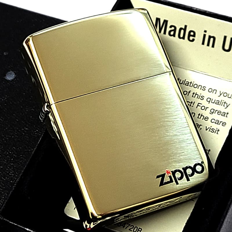 イブパパ【新品・未使用】 ZIPPO 70周年 記念 限定 真鍮 ジッポ ZIPPO（ジッポー） ライター シンプル 真鍮いぶし＆LOGO ゴールド