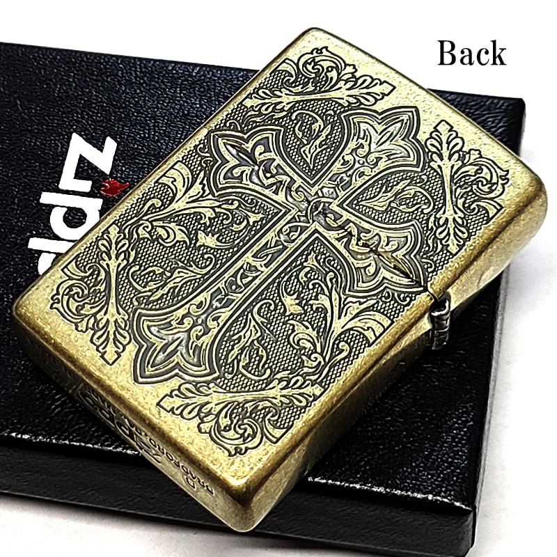 ZIPPO（ジッポー） ライター アラベスク おしゃれ ゴールド クロス